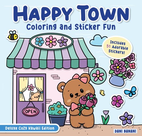 Happy Town Coloring And Sticker Fun