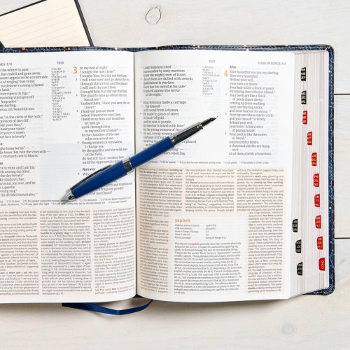 CSB Study Bible, Navy LeatherTouch, Indexed