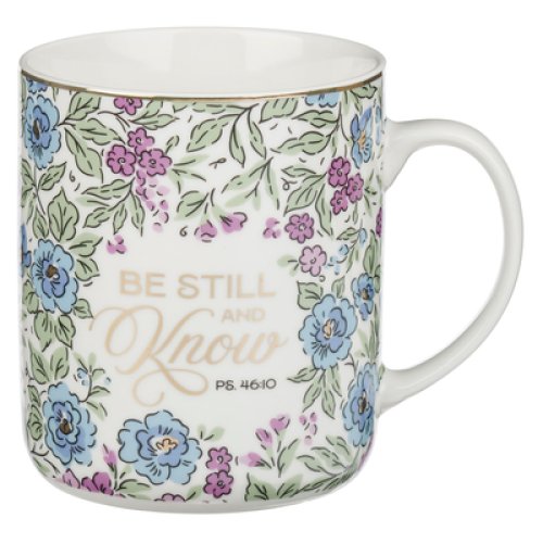 Mug Purple Floral Be Still And Know Ps. 46:10