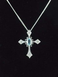 Blue Topaz Cross
