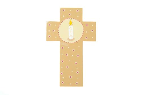Candle Cross - Beige 120mm x 75mm (Ref: 490)