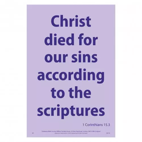 Waterproof Scripture Poster - 1Co. 15.3