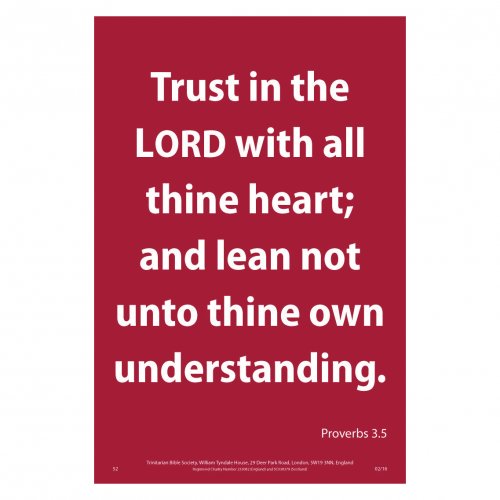 Waterproof Scripture Poster: Pr. 3.5