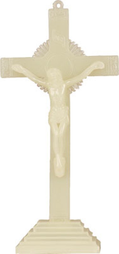 6 1/2" Luminous Plastic Standing Crucifix