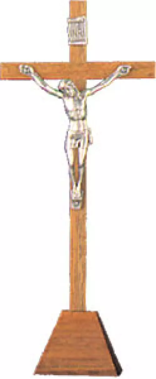 Wood Standing Crucifix - 5 3/4 inch