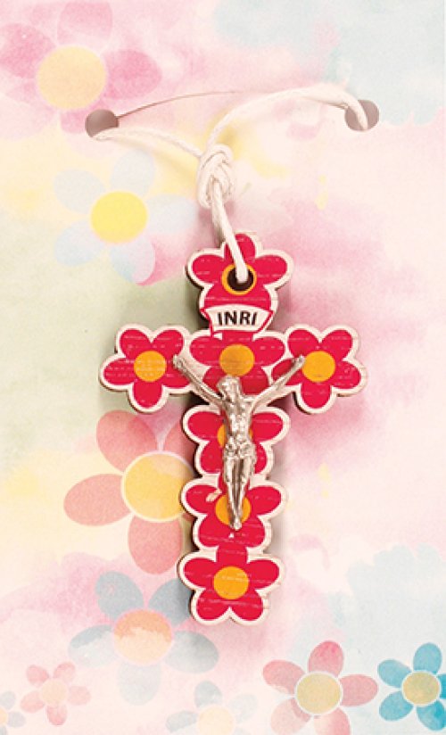 2" Wood Crucifix with 30 Inch Cord