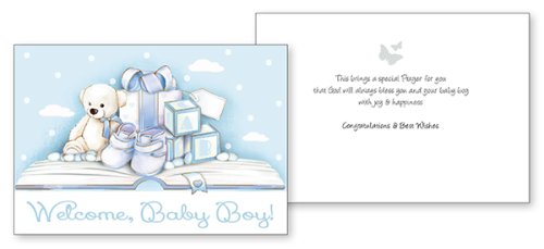 Welcome Baby Boy - Single Card