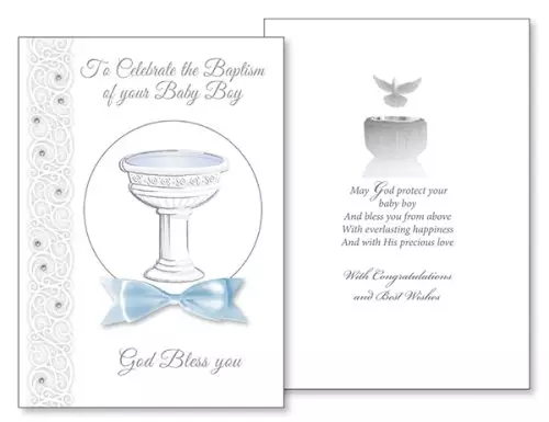 Card/On Your Baptism-Boy/3 Dimensional
