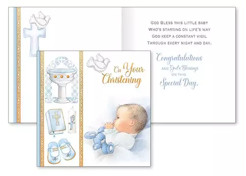 Card/Baby Boy Christening