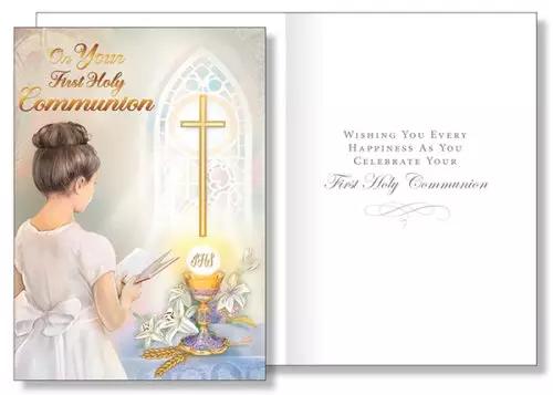 Girl's Communion Card