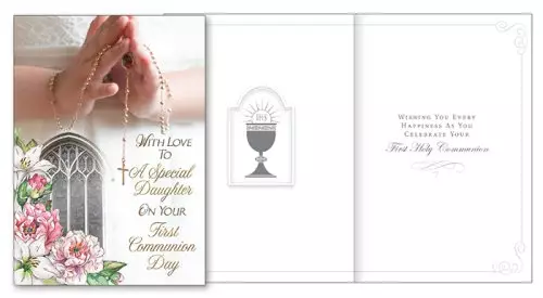 Daughter Communion Card with Insert