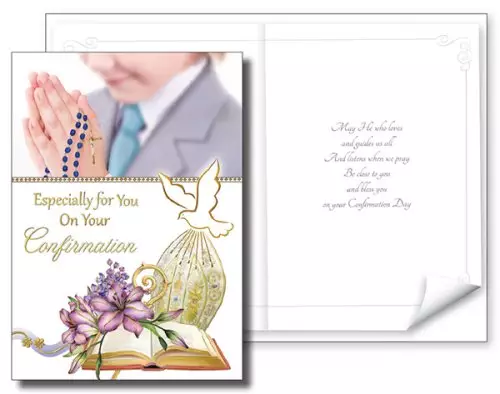 Boy's Confirmation Card with Insert