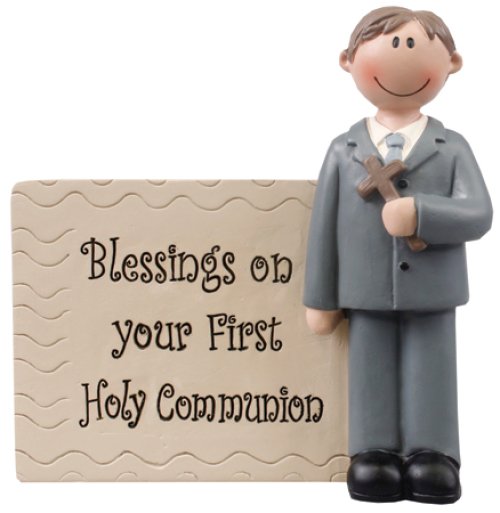 Resin Communion Boy Statue 4 1/4 inch