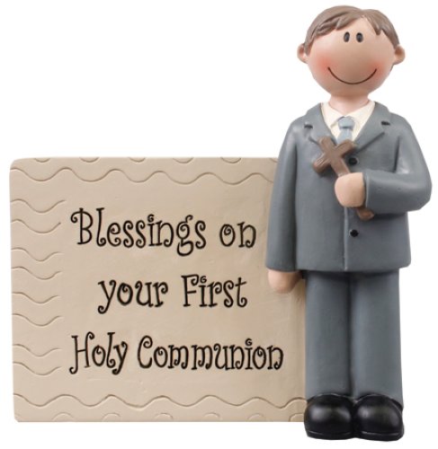 Resin Communion Boy Statue 4 1/4 inch