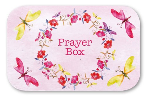 Butterflies Tin Prayer Box with Memo Pad and Pencil