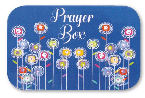 Floral Tin Prayer Box with Memo Pad and Pencil