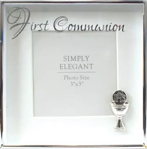 Metal Silver Finish Communion Photo Frame