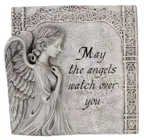 Resin Grave Plaque/11 inch Sorrowful Angel