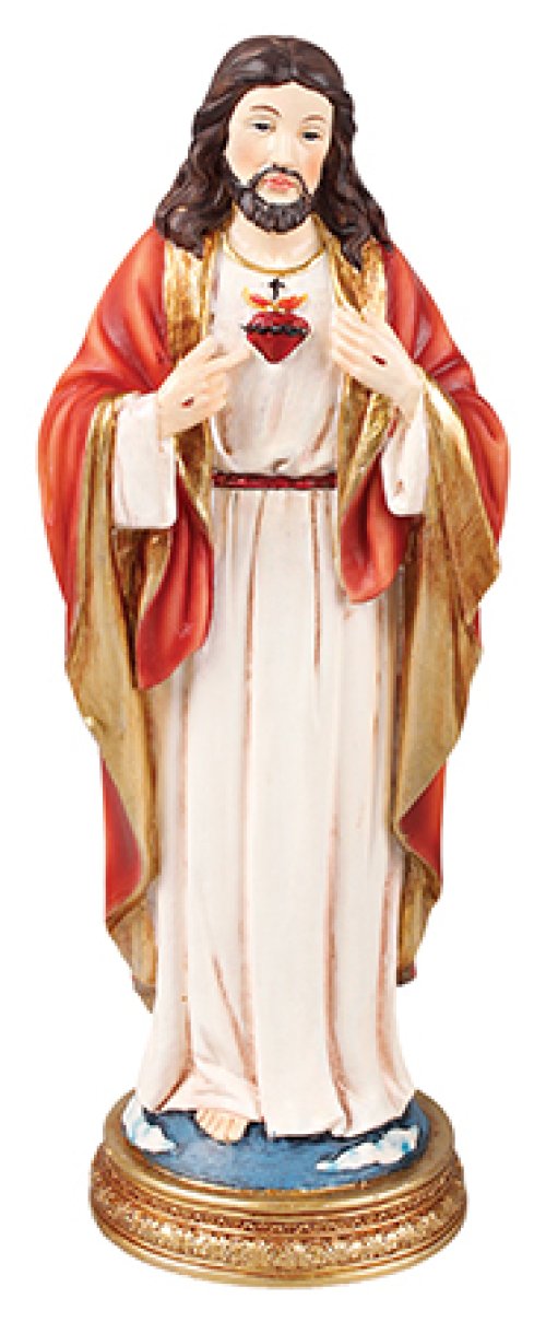 5" Sacred Heart Of Jesus Renaissance Statue