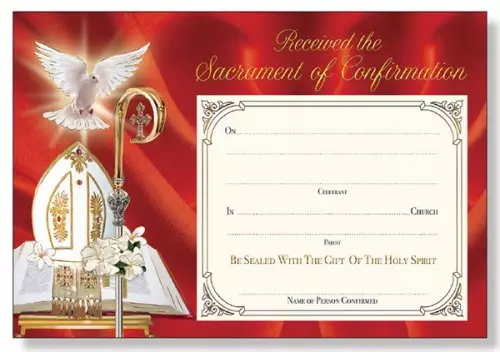 Red Symbolic Confirmation Certificate