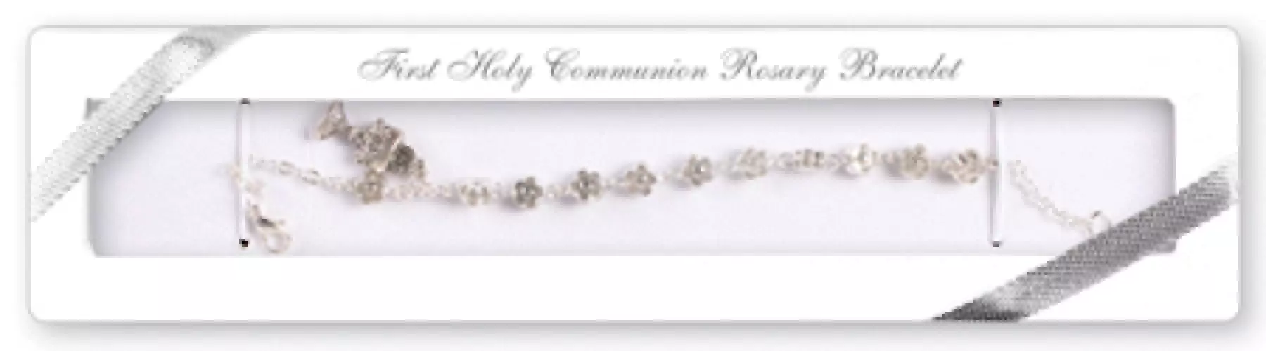 Metallised Communion Rosary Bracelet