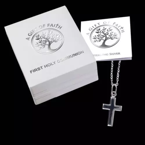 Communion Sterling Silver Cross & Chain
