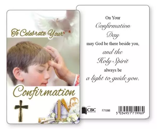 Confirmation Boy Prayer Card
