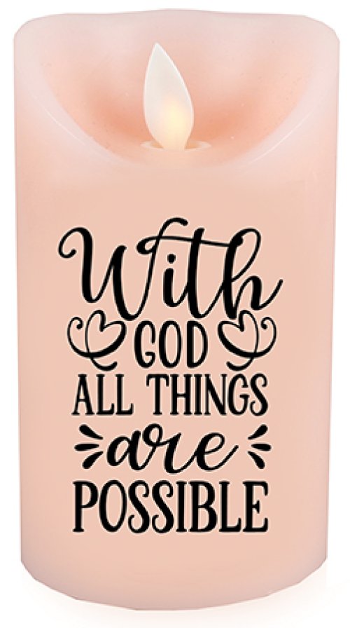 With God LED Candle