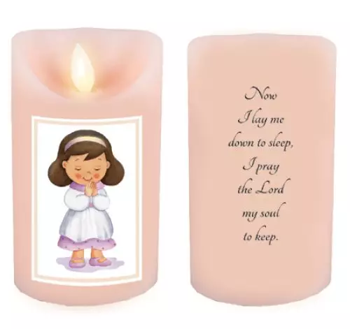 LED Candle/Scented Wax/Timer/Praying Girl