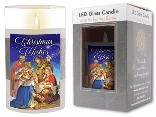 LED Candle/Glass Jar/Timer/Nativity