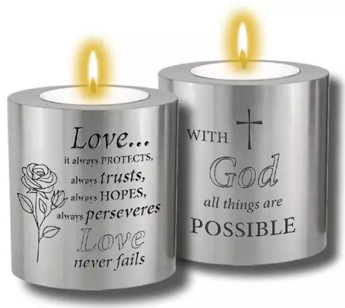 Resin Candle Holder & Candle/Love