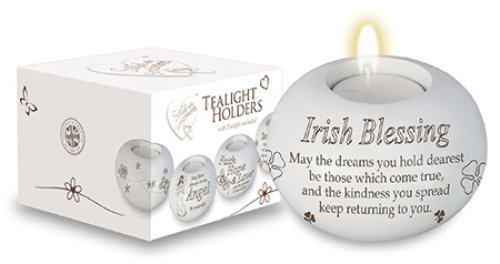 Irish Blessing Resin Candle Holder & Candle