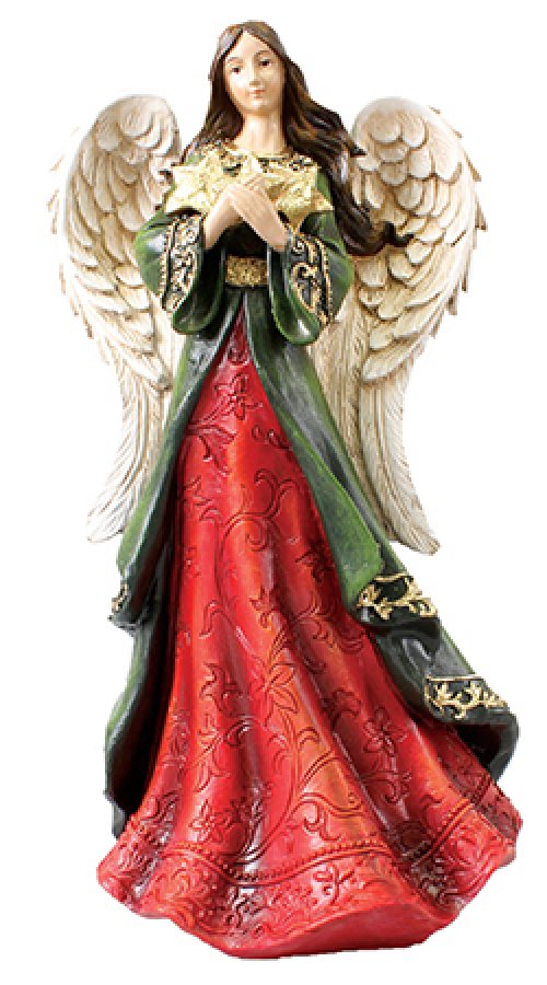 15 1/4" Resin Christmas Angel with Star
