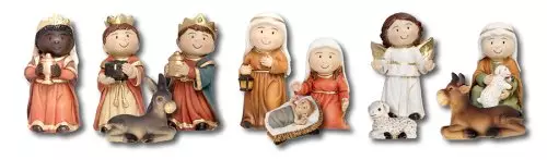 Resin Childrens Nativity Set/11 Figures 2 1/2 inch