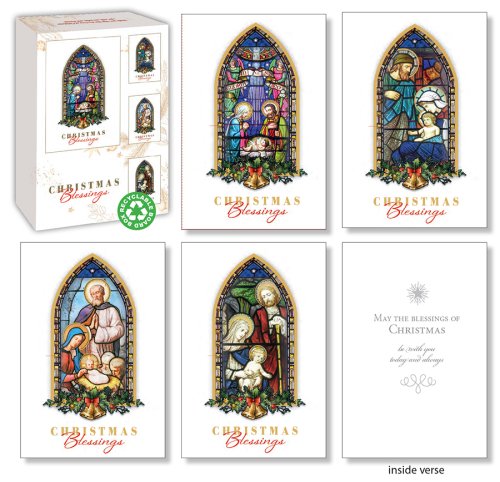 Christmas Blessings Box of 18 Cards (4 Designs)
