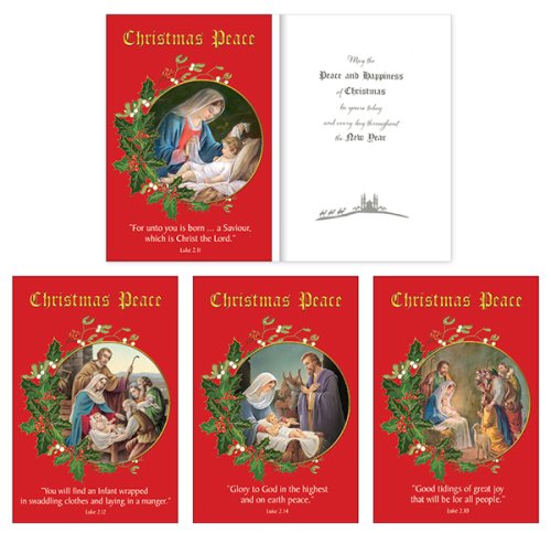 Gold Stamped Christmas Box - Box of 12 Cards
