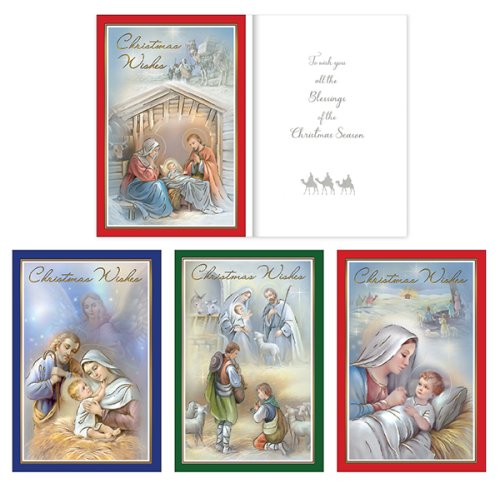 Gold Stamped Christmas Box - Box of 12 Cards