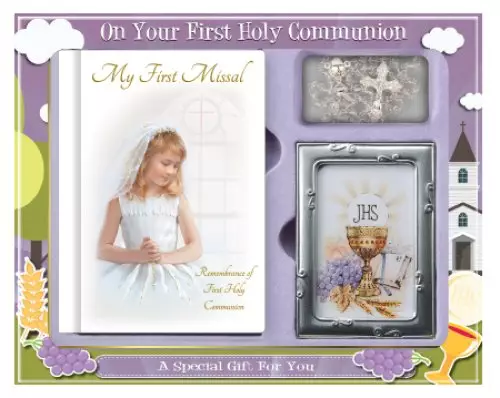Girl's Communion Gift Set with Photo Frame