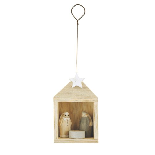 Tiny Nativity Set in Stable