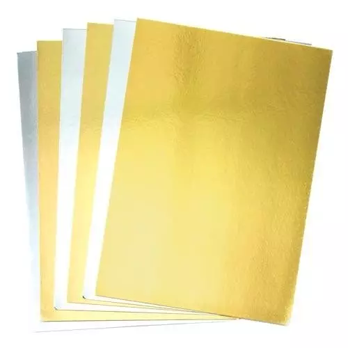 Gold & Silver Metallic A4 Card - Pack of 20