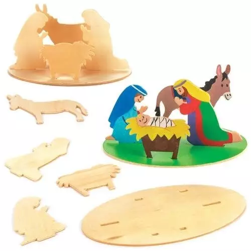 Nativity 3D Wooden Scenes - Pack of 3