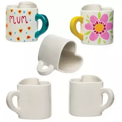 Heart Porcelain Mugs - Pack of 2