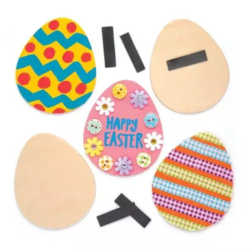 Easter Egg Wooden Magnets - Pack of 10