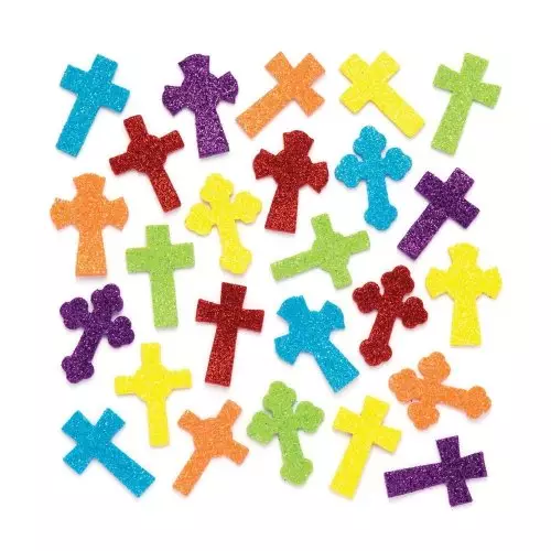 Cross Glitter Stickers - Pack of 120