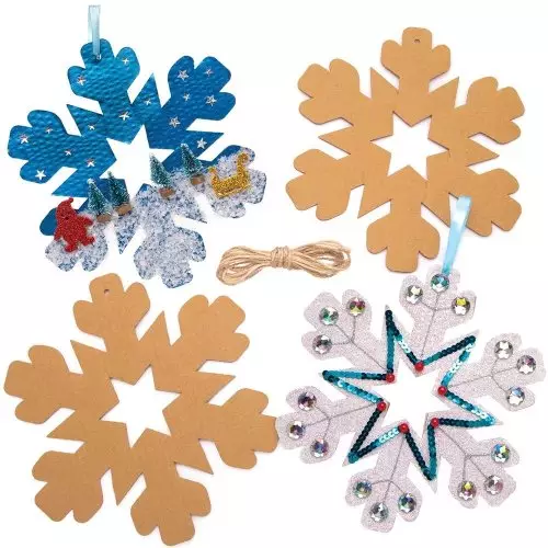 Snowflake Craft Wreaths - Pack of 10