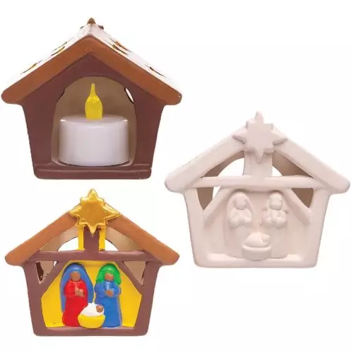 Nativity Ceramic Tealight Holders - Pack of 3