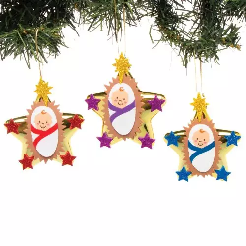 Nativity Star Bauble Kits - Pack of 6