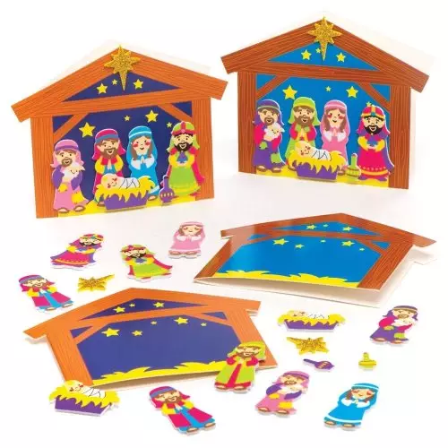 Nativity Scene Card Kits - Pack of 6