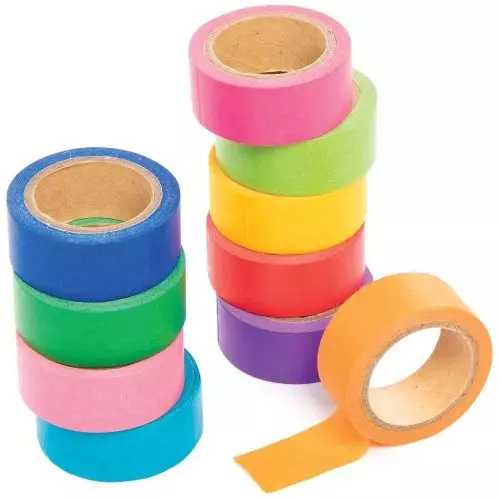 Rainbow Colours Washi Tape - Pack of 10