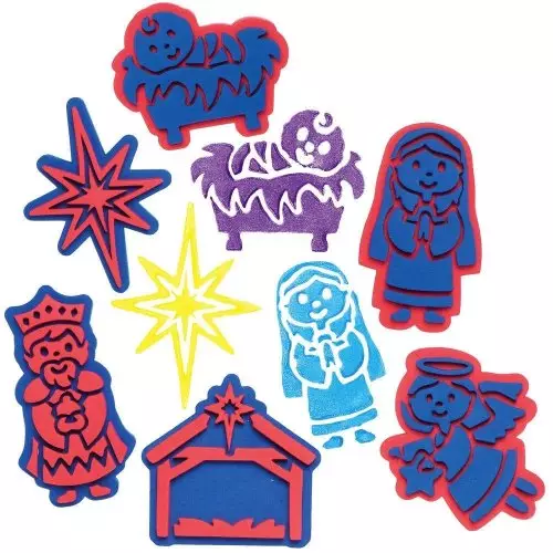 Nativity Foam Stampers - Pack of 10
